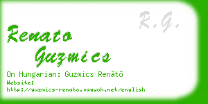 renato guzmics business card
