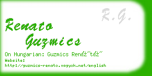 renato guzmics business card